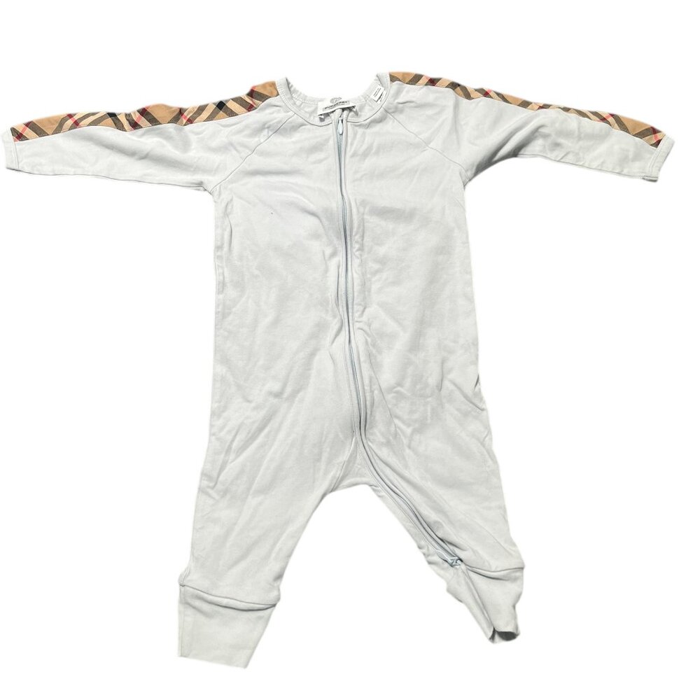 Burberry Bib Set Unisex Toddlers White Size 80 cm Zipper Gift Set